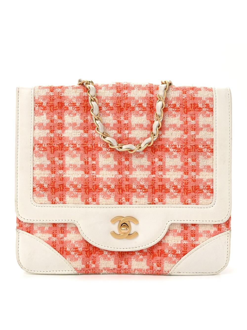 Chanel Tweed Calfskin Square Flap Bag #345586C12B
